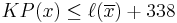 KP(x) \leq \ell(\overline{x})%2B338