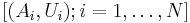 [(A_i,U_i); i=1,\ldots,N]