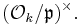 (\mathcal{O}_k / \mathfrak{p})^\times.