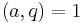 (a,q) = 1