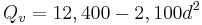 Q_v = 12,400 - 2,100d^2