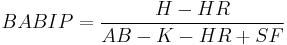 BABIP = \frac{H-HR}{AB-K-HR%2BSF}