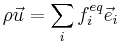 \rho \vec{u} = \sum_i f_i^{eq} \vec{e}_i