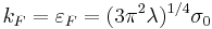 k_F=\varepsilon_F=(3\pi^2\lambda)^{1/4}\sigma_0