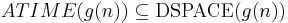 ATIME(g(n))\subseteq {\rm DSPACE}(g(n))