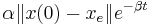 \alpha\|x(0)-x_e\|e^{-\beta t}