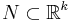 N\subset\mathbb R^k