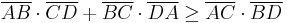 \overline{AB}\cdot \overline{CD}%2B\overline{BC}\cdot \overline{DA} \ge \overline{AC}\cdot \overline{BD}