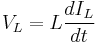 V_L=L\frac{dI_L}{dt}