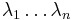 \lambda_1 \ldots \lambda_n