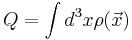 Q=\int d^3x \rho(\vec{x})