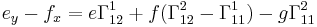 e_y-f_x=e\Gamma_{12}^1 %2B f(\Gamma_{12}^2-\Gamma_{11}^1) - g\Gamma_{11}^2