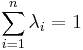 \sum_{i=1}^n \lambda_i = 1