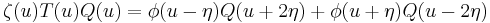  \zeta(u)T(u)Q(u)=\phi(u-\eta)Q(u%2B2\eta)%2B\phi(u%2B\eta)Q(u-2\eta)