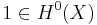 1 \in H^0(X)