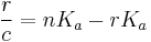 \frac{r}{c} = nK_a - rK_a 