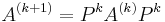 \displaystyle A^{(k%2B1)} = P^{k}A^{(k)}P^{k}