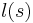 \textstyle l(s)