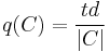 q(C) = \frac{td}{\left | C \right \vert}