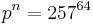  p^n = 257^{64}