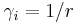 \gamma_i = 1/r