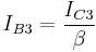 I_{B3} = \frac{I_{C3}}{\beta}