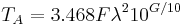 T_A=3.468F{{\lambda}^2}10^{G/10}