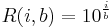 R(i,b) = 10^{\frac{i}{b}}