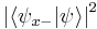 \left\vert \langle \psi_{x-} \vert \psi \rangle \right\vert ^2