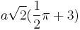 a\sqrt {2}(\frac {1}{2}\pi%2B3)