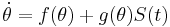 \dot{\theta} = f(\theta) %2B g(\theta)S(t)