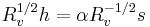 \ R_v^{1/2}h = \alpha R_v^{-1/2}s