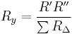 R_y = \frac{R'R''}{\sum R_\Delta}