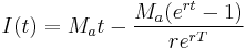 I(t)=M_at-\frac{M_a(e^{rt}-1)}{re^{rT}}