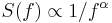 S(f) \propto 1/f^\alpha