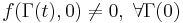 f(\Gamma (t),0) \ne 0,\;\forall \Gamma (0) 