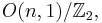 O(n,1)/\mathbb{Z}_2,\ 