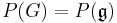 P(G)=P(\mathfrak{g})