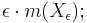 \epsilon \cdot m(X_\epsilon);