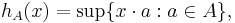  h_A(x)=\sup\{ x\cdot a: a\in A\},