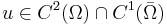 u \in C^2(\Omega) \cap C^1(\bar \Omega)