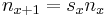  n_{x%2B1} = s_xn_x