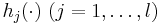 h_j (\cdot)\ (j = 1,\ldots,l)