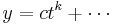 y = c t^k %2B \cdots