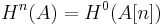 H^n(A) = H^0(A[n])