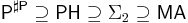 \mathsf{P^{\sharp P}} \supseteq \mathsf{PH} \supseteq \Sigma_2 \supseteq \mathsf{MA}