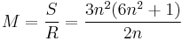 M={S\over R}={3n^2(6n^2%2B1)\over 2n}