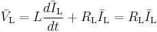 \bar V_{\text{L}}=L\frac{\bar{dI_{\text{L}}}}{dt}%2BR_{\text{L}}\bar I_{\text{L}}=R_{\text{L}}\bar I_{\text{L}}