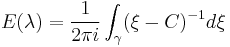 \, E(\lambda) = {1\over 2\pi i}\int _{\gamma} (\xi - C)^{-1} d \xi