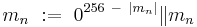 m_n\�:=\ {0}^{256\ -\ \mathcal{j} m_n \mathcal{j}} \mathcal{k} m_n